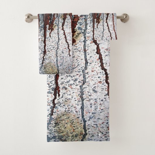 Falling Bloody Rust-Tropfen Badhandtuch Set (Insitu)