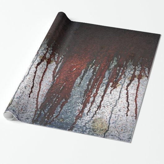 Falling Bloody Rust-Tropfen Geschenkpapier (Ungerollt)