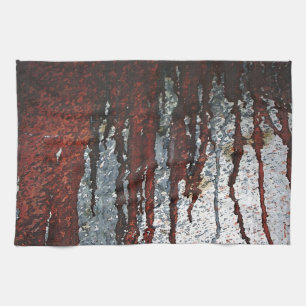 Falling Bloody Rust-Tropfen Geschirrtuch