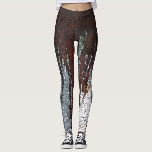 Falling Bloody Rust-Tropfen Leggings (Vorderseite)