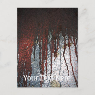 Falling Bloody Rust-Tropfen Postkarte
