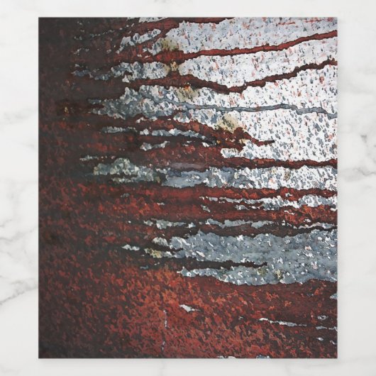 Falling Bloody Rust-Tropfen Weinetikett (Einzelnes Label)