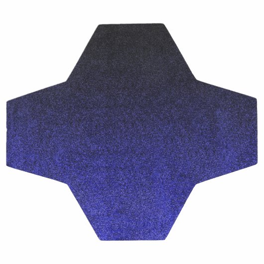 Falling Blue & Black Glitzer Gradient Fußball (Flach)