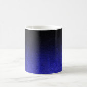 Falling Blue & Black Glitzer Gradient Kaffeetasse (Mittel)