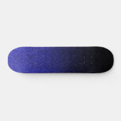 Falling Blue & Black Glitzer Gradient Skateboard (Horizontal)