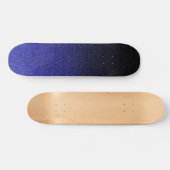 Falling Blue & Black Glitzer Gradient Skateboard (Horizontal)