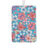 Falling Blue Cascading Floral Chirimen Autolufterfrischer (Rückseite)