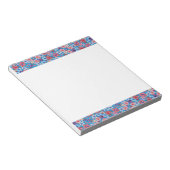 Falling Blue Cascading Floral Chirimen Notizblock (angewinkelt)