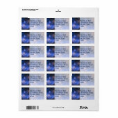 Falling Blue Embrionic Starfield Adressaufkleber (Vorne)