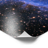 Falling Blue Embrionic Stars Fotodruck (Ecke)