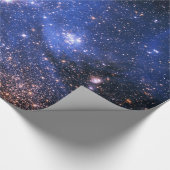 Falling Blue Embrionic Stars Geschenkpapier (Ecke)