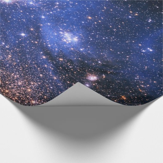 Falling Blue Embrionic Stars Geschenkpapier (Ecke)