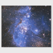 Falling Blue Embrionic Stars Geschenkpapier (Flach)