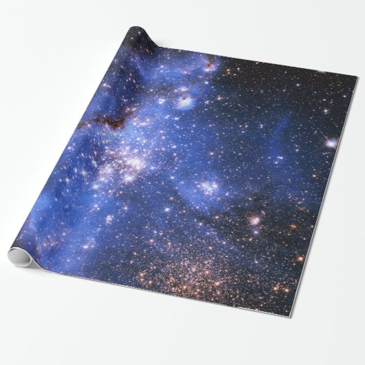 Falling Blue Embrionic Stars Geschenkpapier (Ungerollt)