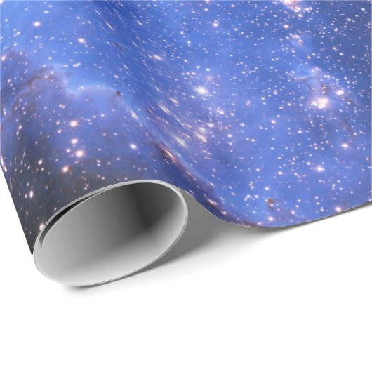 Falling Blue Embrionic Stars Geschenkpapier (Rolleneckpunkt)