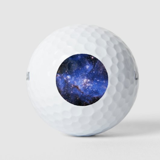 Falling Blue Embrionic Stars Golfball (Vorderseite)