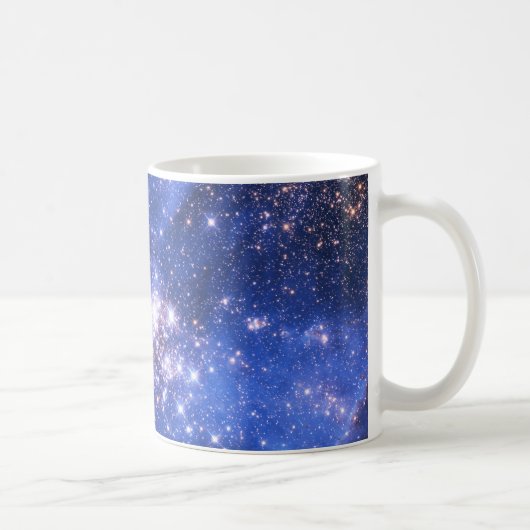 Falling Blue Embrionic Stars Kaffeetasse (Rechts)