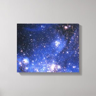 Falling Blue Embrionic Stars Leinwanddruck