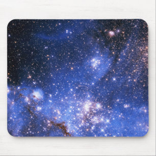 Falling Blue Embrionic Stars Mousepad