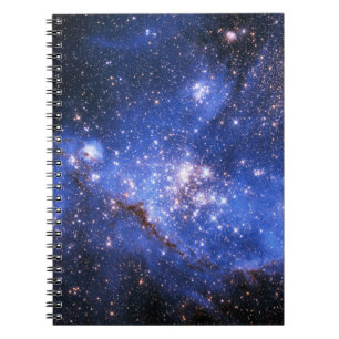 Falling Blue Embrionic Stars Notizblock