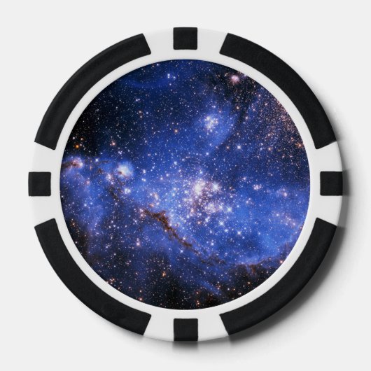 Falling Blue Embrionic Stars Pokerchips (Vorderseite)