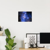 Falling Blue Embrionic Stars Poster (Heimbüro)