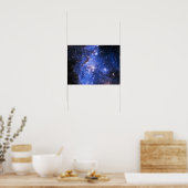 Falling Blue Embrionic Stars Poster (Küche)