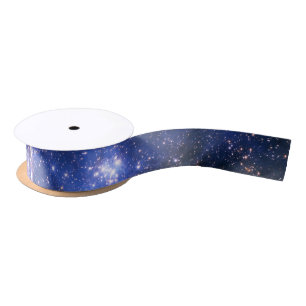 Falling Blue Embrionic Stars Satinband