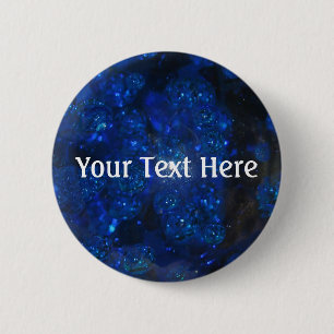 Falling Blue Glass Bubbles Button