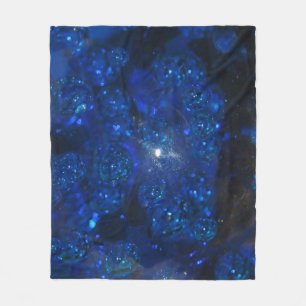 Falling Blue Glass Bubbles Fleecedecke