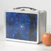 Falling Blue Glass Bubbles Metall Brotdose (Beispiel)