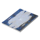 Falling Blue Glass Bubbles Notizblock (Rotiert)
