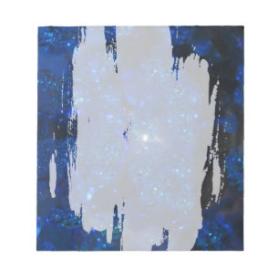 Falling Blue Glass Bubbles Notizblock