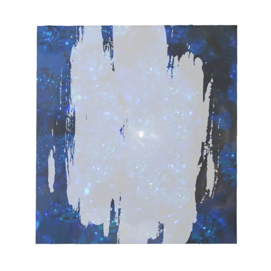 Falling Blue Glass Bubbles Notizblock (Vorderseite)