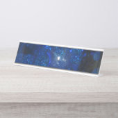 Falling Blue Glass Bubbles Schreibtischnamensplakette (Vorderseite )