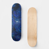 Falling Blue Glass Bubbles Skateboard (Vorderseite)