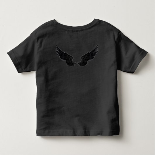 Falling Castiel Angel Black Front and Back Kleinkind T-shirt (Rückseite)