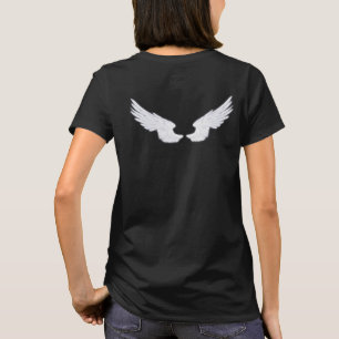Falling Castiel Angel White Front and Back T-Shirt
