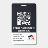 Falling Code Cyber Security Shield Employee ID Ausweis (Rückseite)