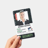 Falling Code Cyber Security Shield Employee ID Ausweis (Handheld)