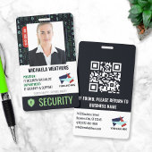Falling Code Cyber Security Shield Mitarbeiter-ID Ausweis