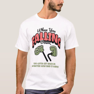 "Falling Down" Surrealer Pilz-Grafik-T-Shirt T-Shirt