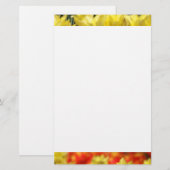 Falling Floral Summer Glow Briefpapier (Vorne/Hinten)