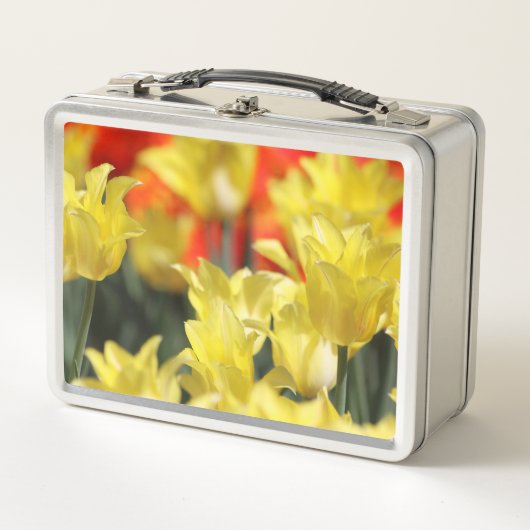 Falling Floral Summer Glow Metall Brotdose (Vorderseite)