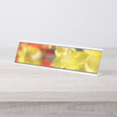 Falling Floral Summer Glow Schreibtischnamensplakette (Vorderseite )