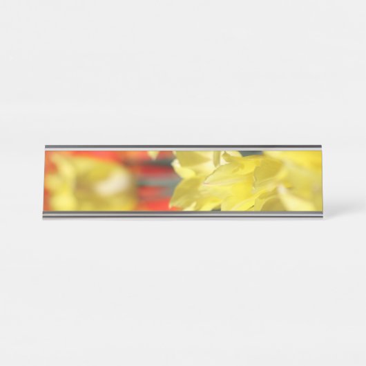 Falling Floral Summer Glow Schreibtischnamensplakette (Vorderseite )