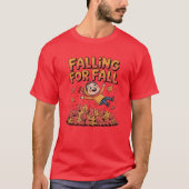 Falling for Fall Playful Autumn Season Design Over T-Shirt (Vorderseite)