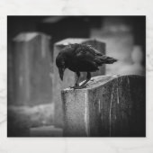 Falling Friedhof Crow Bierflaschenetikett (Einzelnes Label)