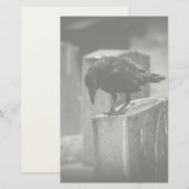 Falling Friedhof Crow Briefpapier (Vorne/Hinten)