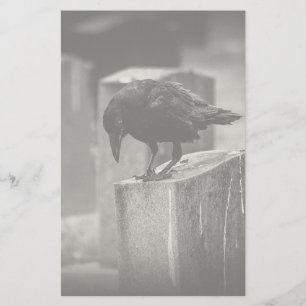 Falling Friedhof Crow Briefpapier